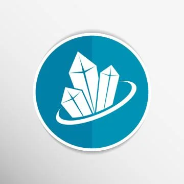 Crystal vector icon illustration isolated cold, new elements Stock Illustration