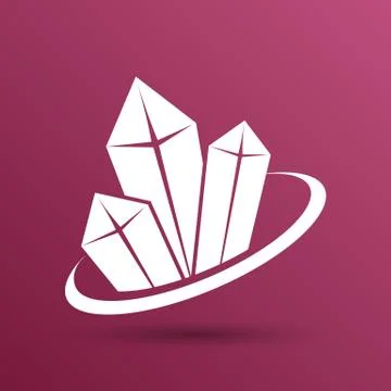 Crystal vector icon illustration isolated cold, new elements Stock Illustration