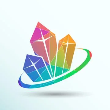 Crystal vector icon illustration isolated cold, new elements 스톡 일러스트