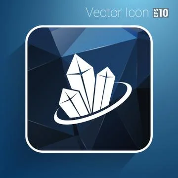 Crystal vector icon illustration isolated cold, new elements Stock Illustration