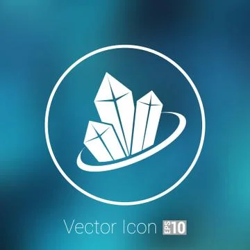 Crystal vector icon illustration isolated cold, new elements 스톡 일러스트