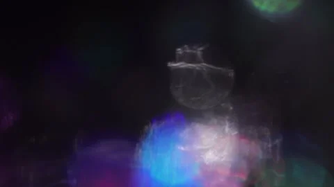 Crystal video of colored crystal glass leakage reflection Stockbeeldmateriaal 317491853