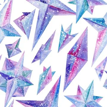 Crystal Watercolor Pattern Stock Illustration