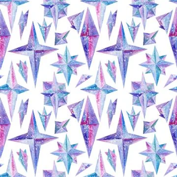 Crystal Watercolor Pattern Stock Illustration