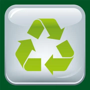 Crystal_recycle_button Stock Illustration