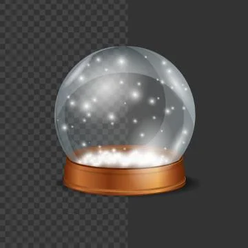 Crystall Ball Snow. Vector Illustrazione stock