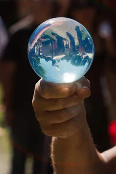 Crystall sphere of a fortune teller Stock Photos