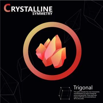 Crystalline symmetry Illustrazione stock