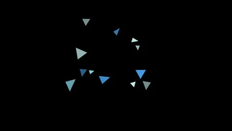 Crystalline Triangles forming Abstract Particles against a Dark Gradient ba.. Stock Footage 340939870