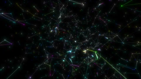 Crystallization network.A 3D Animated Neural Net-like Web of Interconnected Stock Footage 110697416