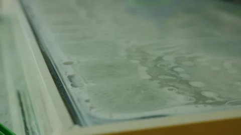 Crystallization process under microscope, unveiling molecular structures Stock Footage 316542094