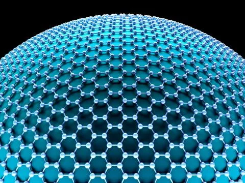 Crystallized Carbon Hexagonal System Illustrazione stock