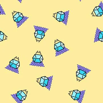 Crystallography materials engineering vector seamless pattern Stockillustratie