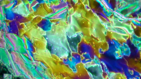 Crystalls of vitamin B under microscope, magnification 400X Stockbeeldmateriaal 33661183