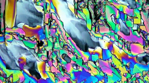 Crystalls of vitamin B under microscope, magnification 400X Stockbeeldmateriaal 33661472