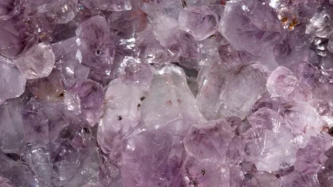 Crystals of Amethyst in 4K Stock Footage 77430667