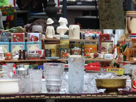 Crystals and jars Stock Photos