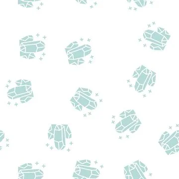 Crystals astrological glyph seamless pattern Stock Illustration