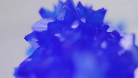 Crystals of blue vitriol closeup Stock Footage 75302399