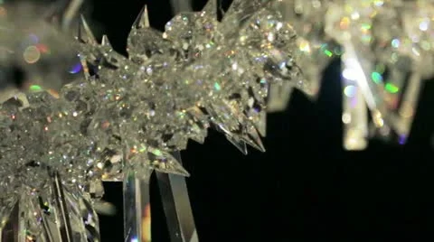 Crystals on Branch Stock Footage 12138480