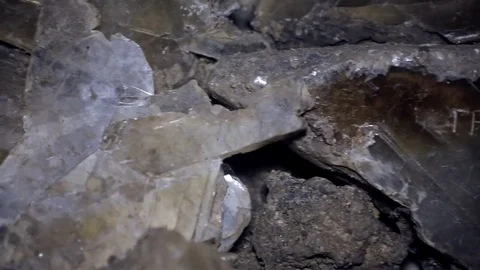 The Crystals in the Cave Stock Footage 70114568