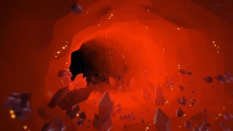 Crystals Cave Shifting Colors Stock Footage 100547714