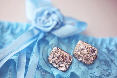 Crystals earrings Stock Photos