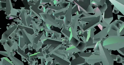Crystals fly diamonds motion 4 k video phot template on a black background Video stock 149877027