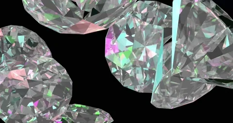 Crystals fly diamonds motion 4 k video phot template on a black background 스톡 동영상 150363656