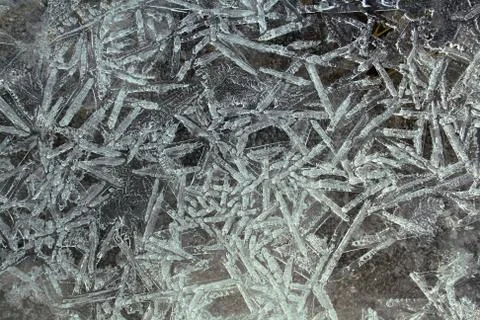 Crystals of ice abstract texture Stock Photos