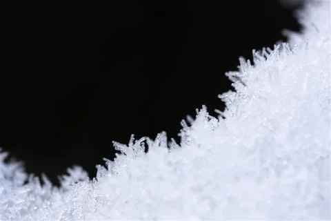 Crystals of ice make frame or border for abstract winter texture background 스톡 사진
