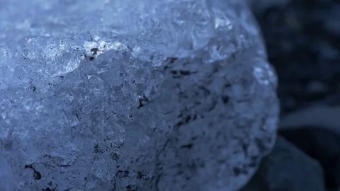 Crystals of ice on the surface Stock Footage 74906986