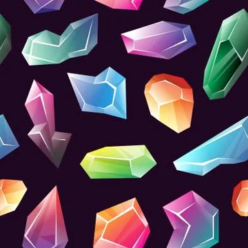 Crystals pattern - seamless modern material design background Illustrazione stock