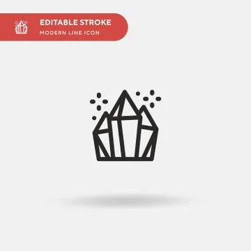Crystals Simple vector icon. Illustration symbol design template for web mobi Stock Illustration
