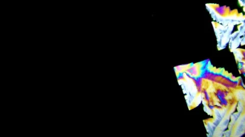 Crystals of vitamin B6 under microscope Stock-Footage 24488663