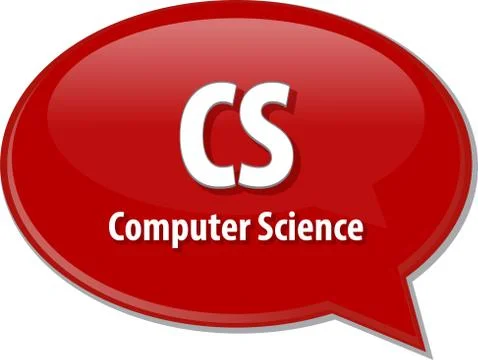 CS acronym definition speech bubble illustration Stock Illustration