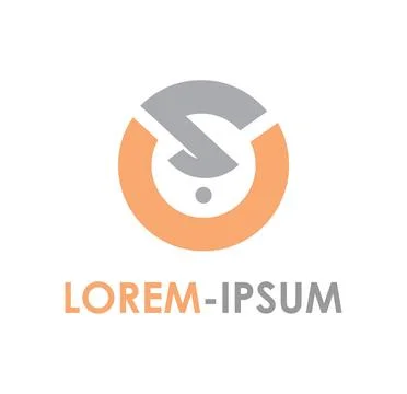 CS, CI, SCI, IC initials circle shape company logo Stock Illustration