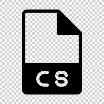 Cs file type icon. document files and folder format symbol icons 스톡 일러스트