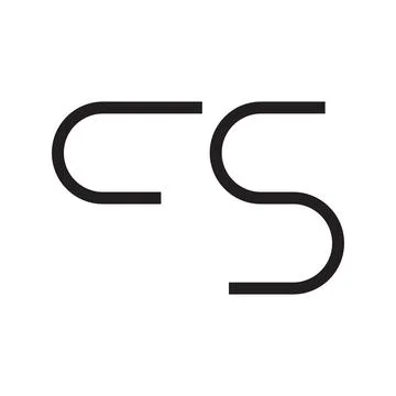 Cs initial letter vector logo Stock Illustration