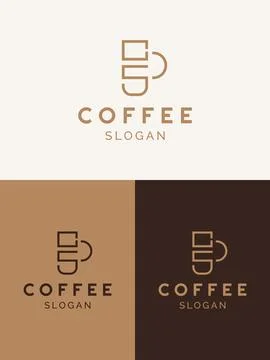 CS Letter Logo design, The logo is suitable for coffee shop. Stock Illustration