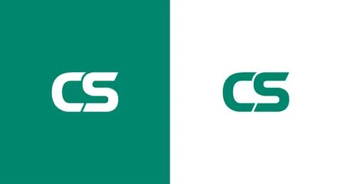 CS Monogram Logo Design, CS icon Brand identity Design Stock Illustration