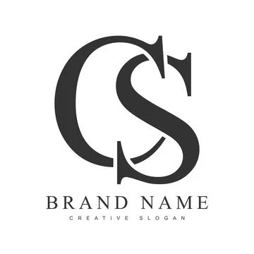 CS trendy logotype template. Initial letter c and s classic font style. Cre.. Stock Illustration