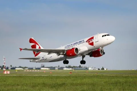 CSA - Czech Airlines 스톡 사진