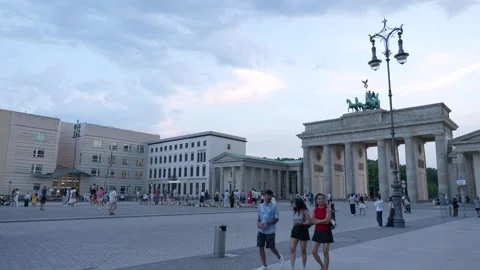 CSD Attack Memorial Sign and Floral Tribute at Brandenburg Gate - July 30, 2026 Stock Footage 340923273