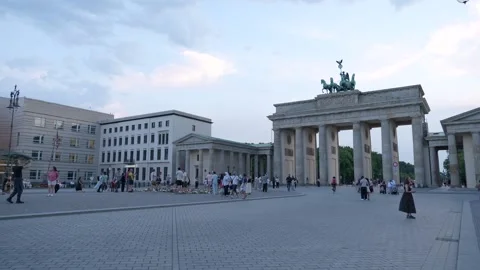 CSD Attack Memorial Sign and Floral Tribute at Brandenburg Gate - July 30, 2026 Stock Footage 340924364