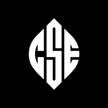 CSE circle letter logo design with circle and ellipse shape. CSE ellipse lett Illustrazione stock