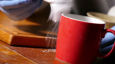 CSI dusting for prints at crime scene Video stock 45276922