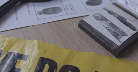 CSI expert table close up Stock Footage 119045223