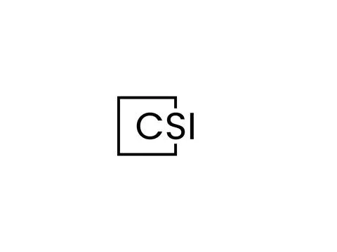 CSI letter initial logo design vector illustration Stock Illustration
