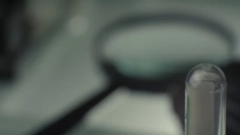 CSI test tubes close up 4K Stock Footage 86460132